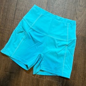 Blue Spandex Shorts w/ pockets! 1st Phorm